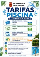 TARIFAS PISCINAS VILLAMANIN 2026