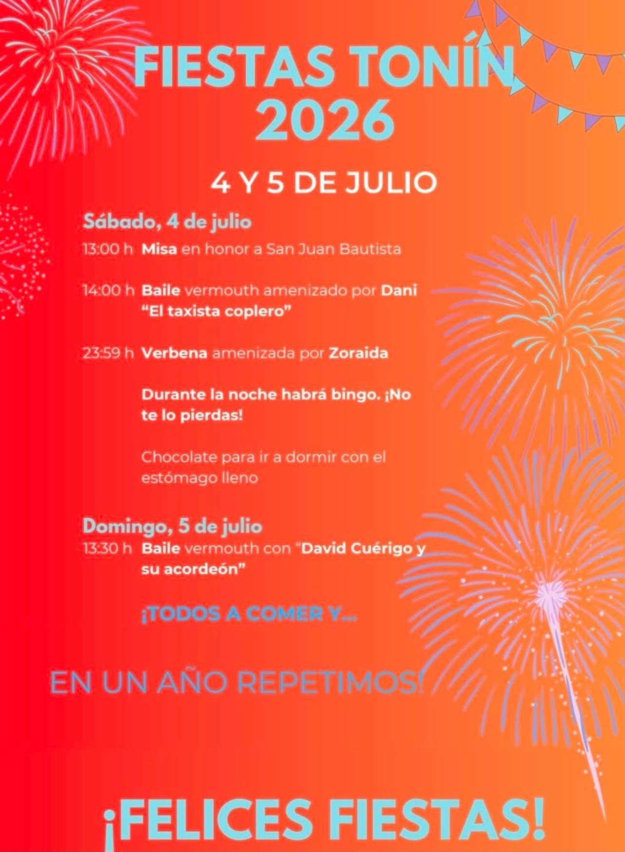 FIESTAS TONIN 2026