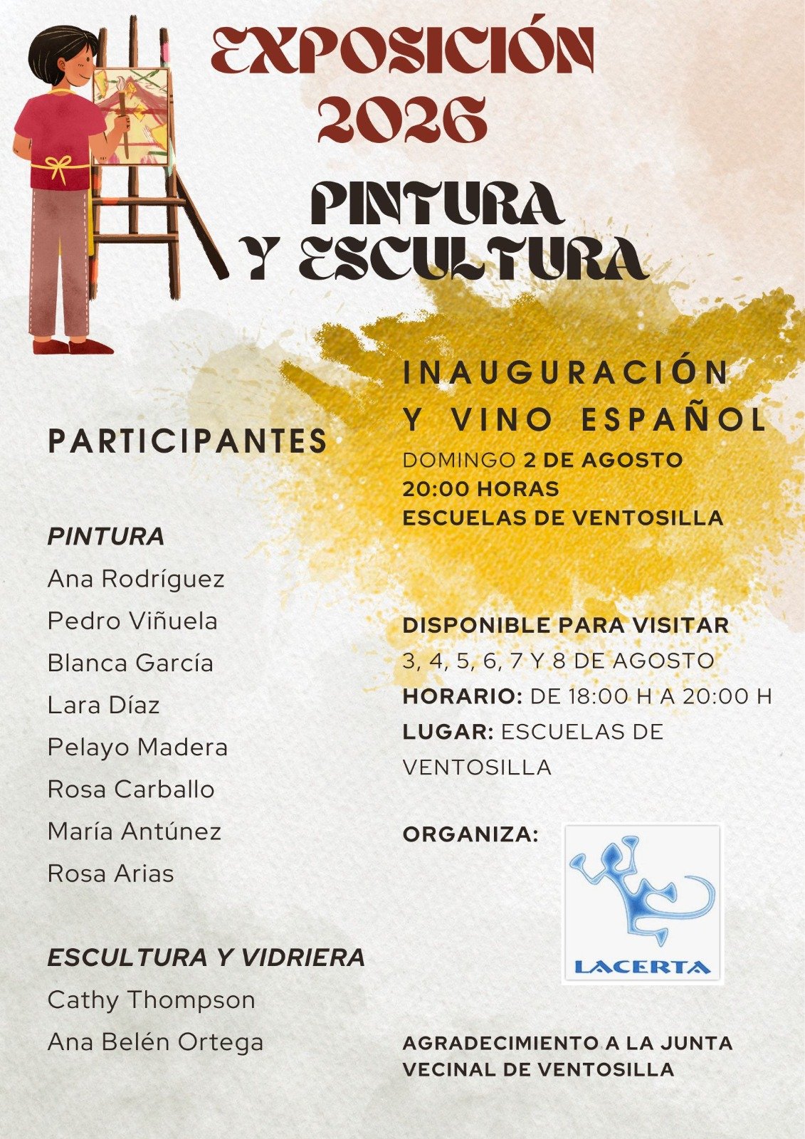 EXPOSICIÓN DE PINTURA VENTOSILLA 2026