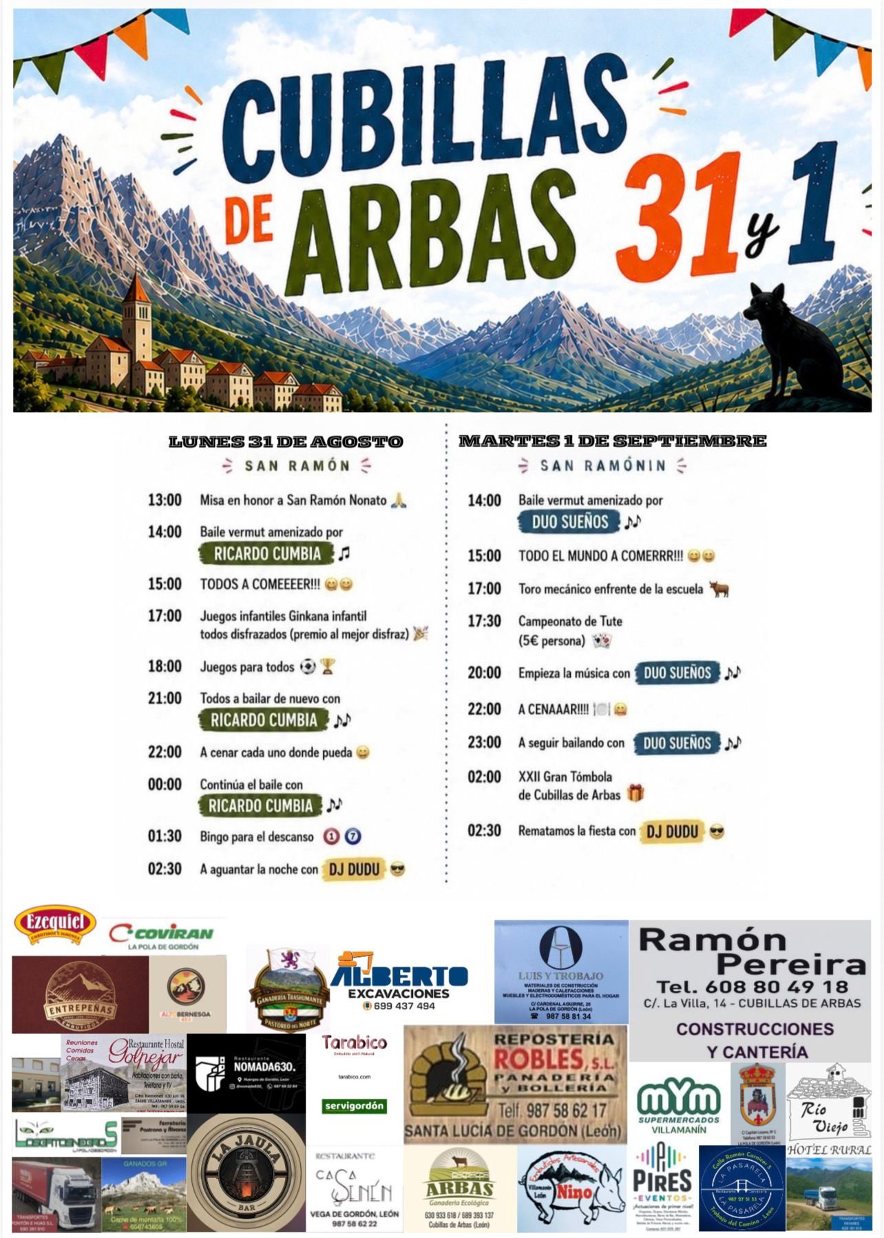 FIESTAS CUBILLAS DE ARBAS 2026