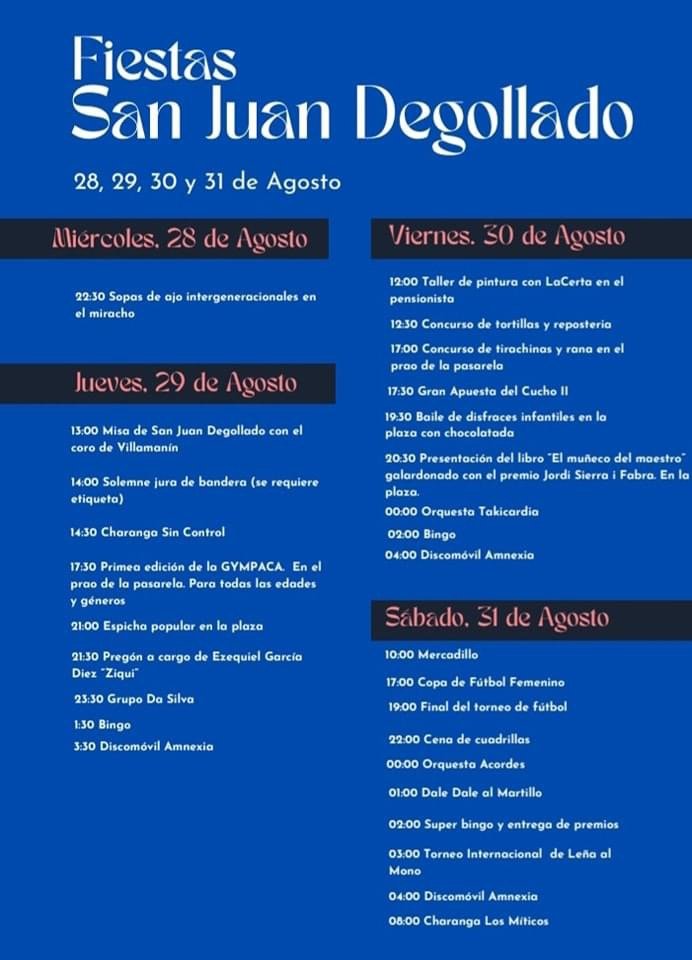 Fiestas de Villamanín 2024 (San Juan degollado)