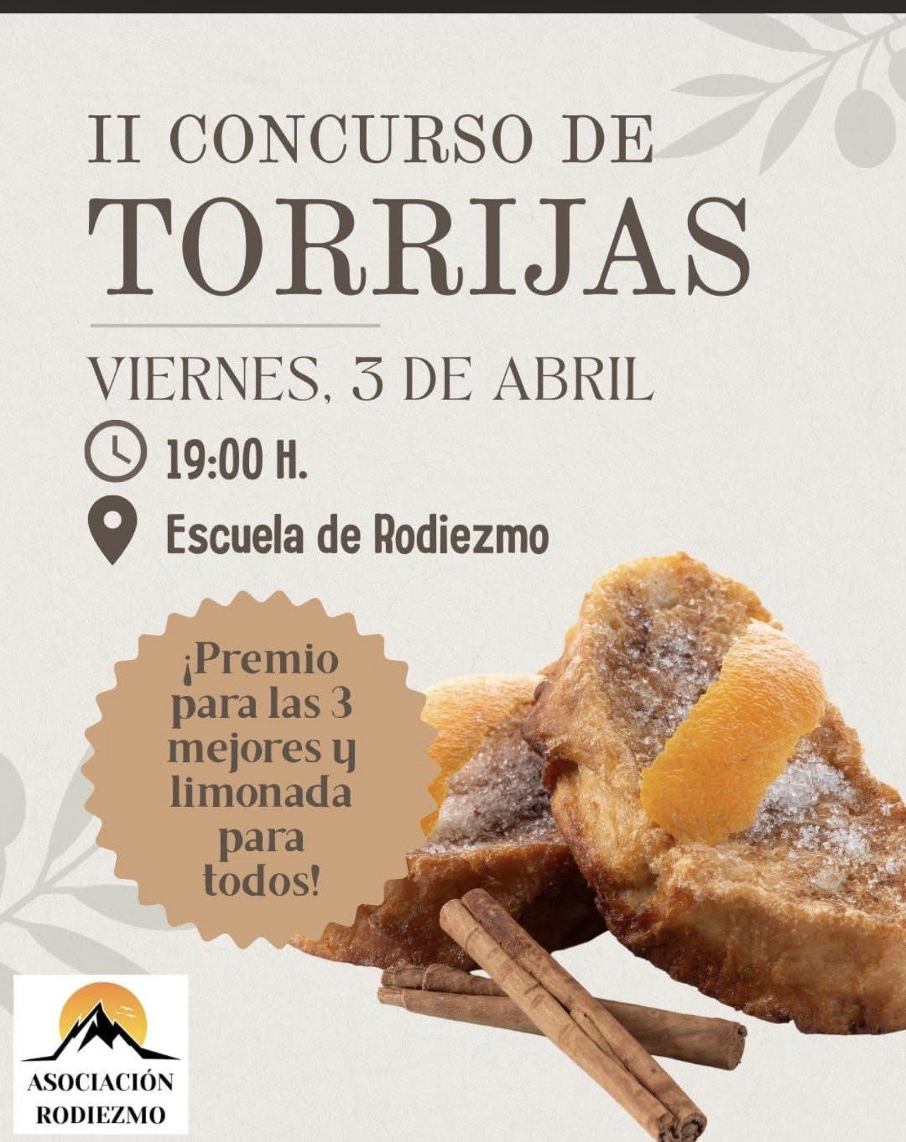 II CONCURSO DE TORRIJAS EN RODIEZMO