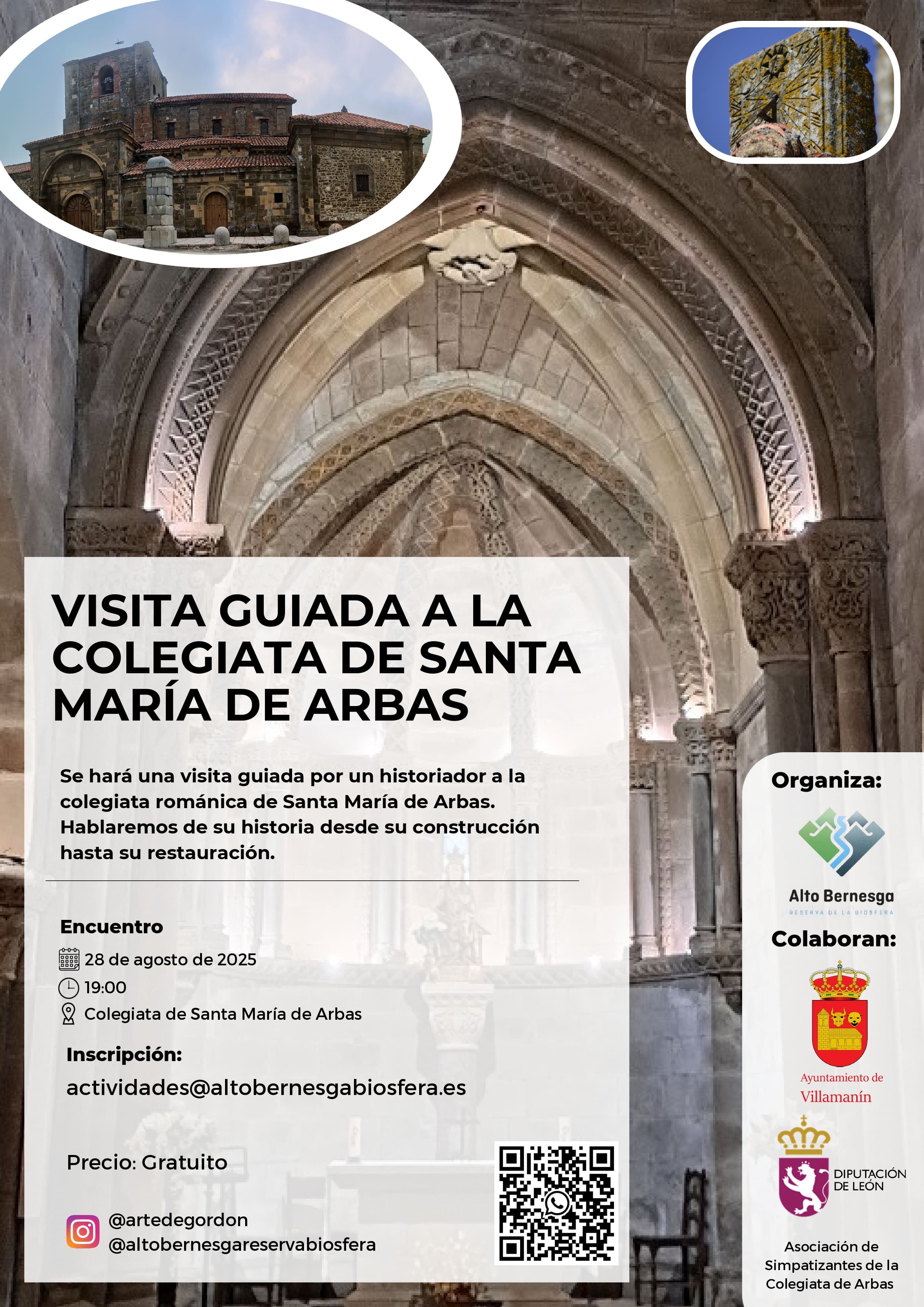 VISITA GUIADA A LA COLEGIATA DE SANTA MARIA DE ARBAS